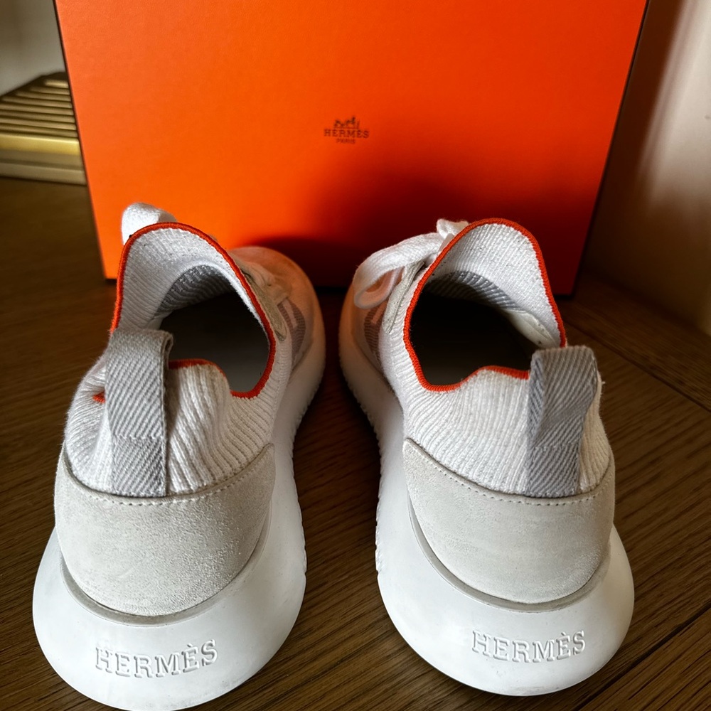 Hermes Crew Sneakers Size 37 Preloved - Picture 4 of 5